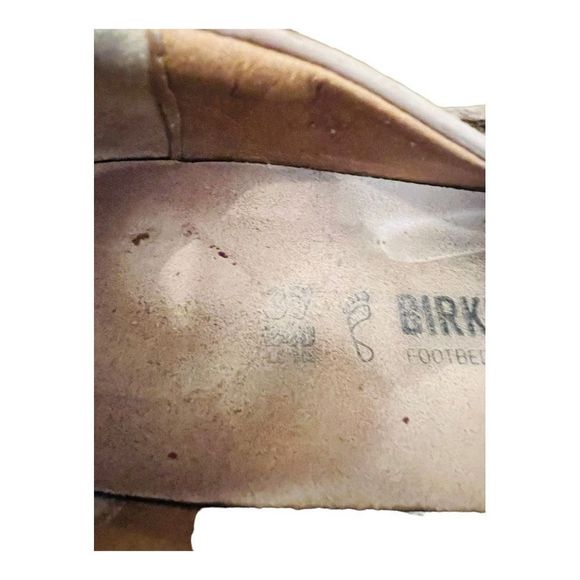 Birkenstock Lora Taupe Nubuck Mary Jane Shoe size 37 narrow preowned Germany - Picture 9 of 12